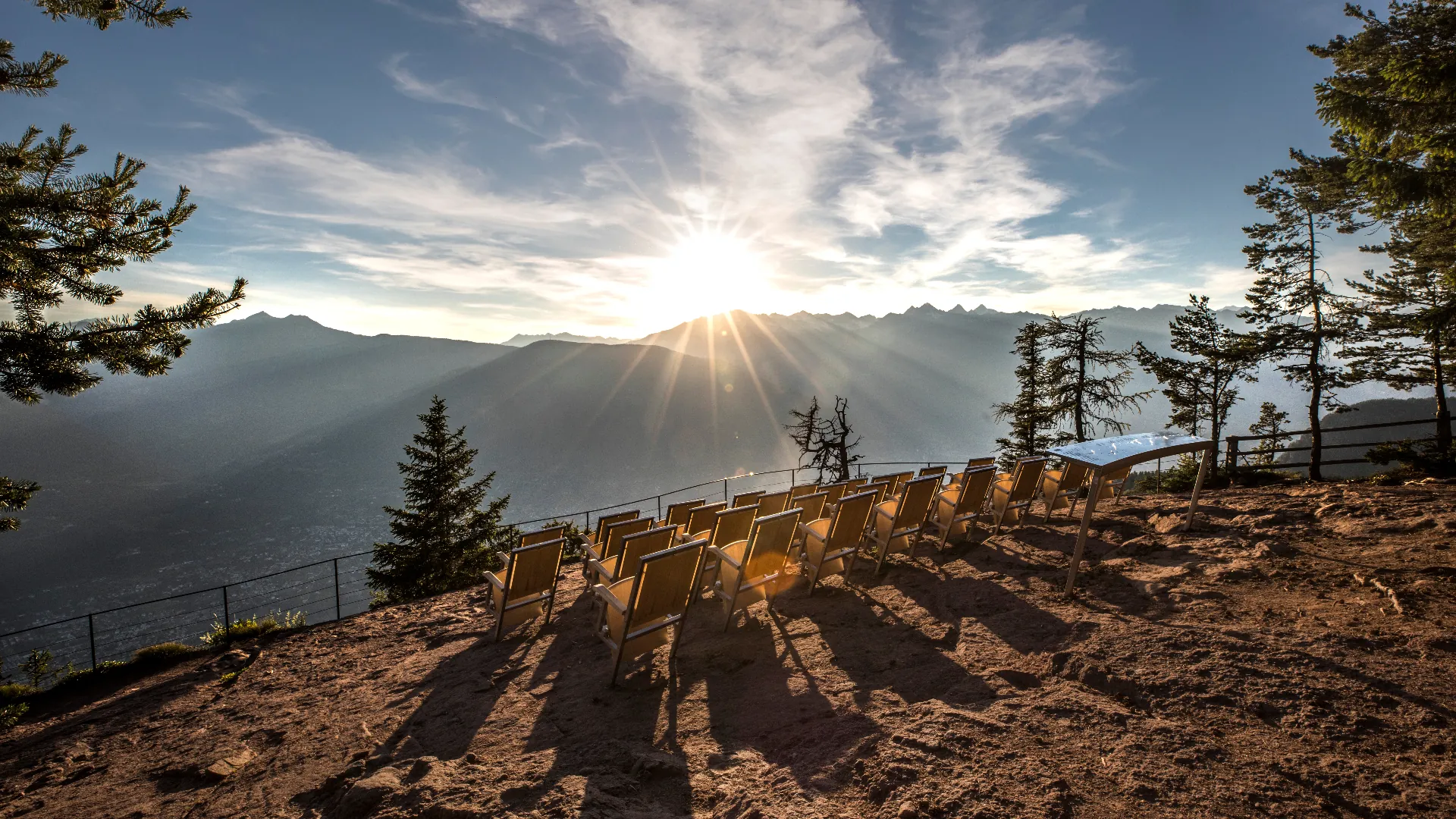 Knottnkino in Vöran mit Panoramablick