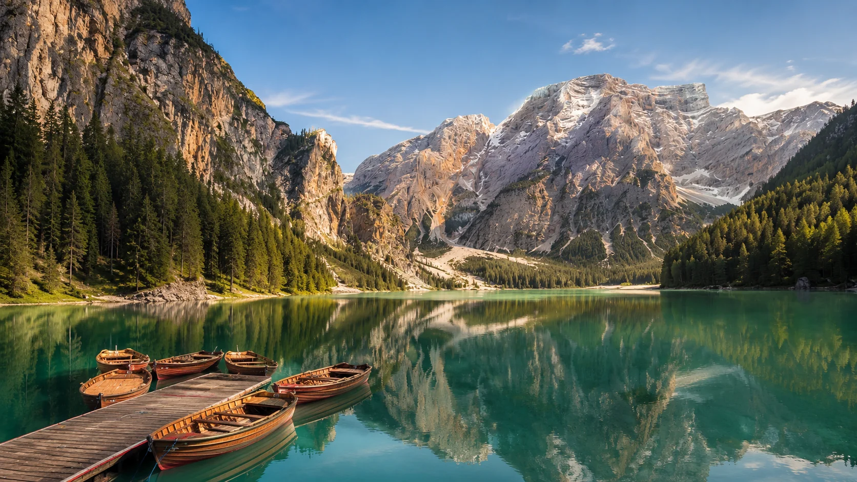 Pragser Wildsee in den Dolomiten